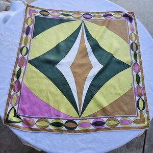 Emilio Pucci Geometric Multicolor Silk Scarf